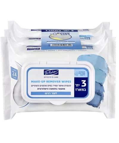 Набор из трёх упаковок Effective Care: салфетки для снятия макияжа для чувствительной кожи, 3*30 шт.
